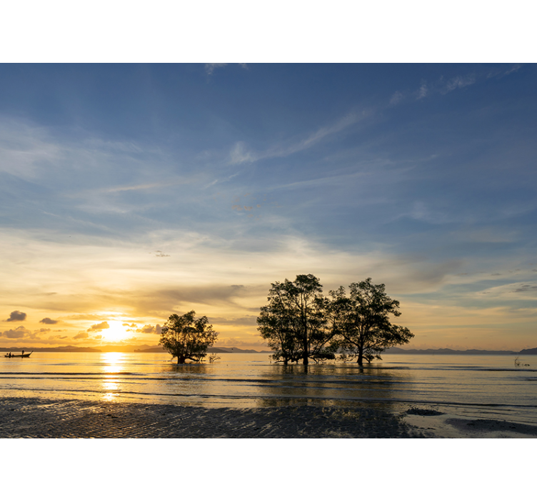 風景壁壁画静かな夕焼け - TENSTICKERS