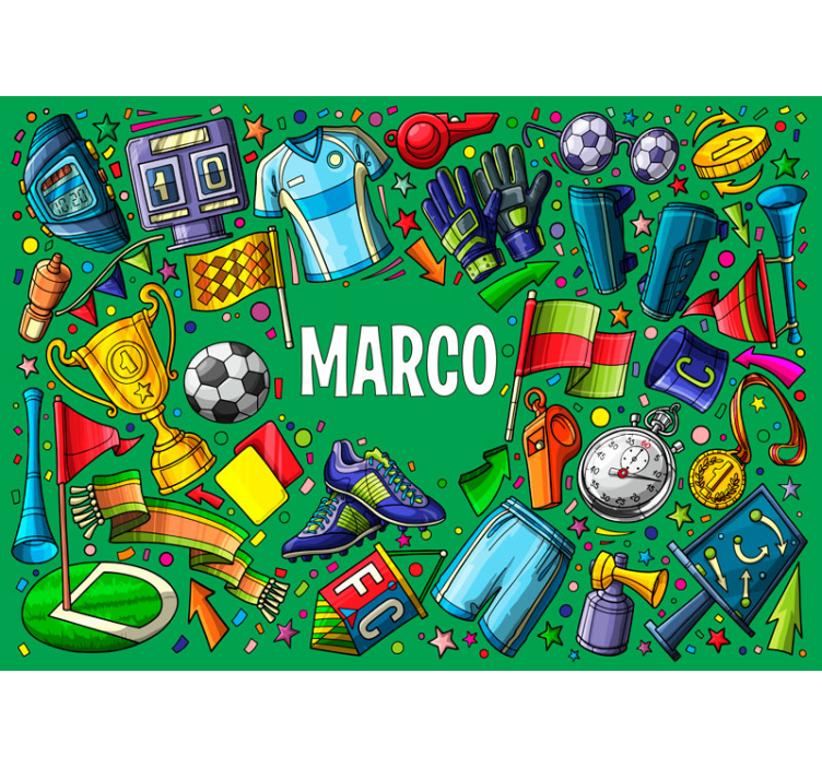 カスタマイズ可能な壁面壁画スポーツテーマ要素 - TENSTICKERS