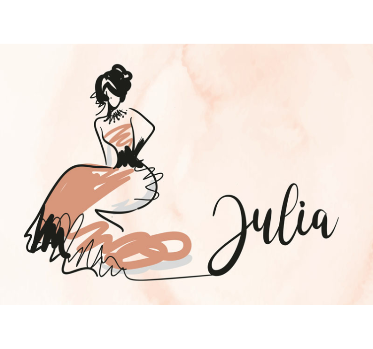 美術 壁紙 エレガントなファッションスケッチ - TENSTICKERS