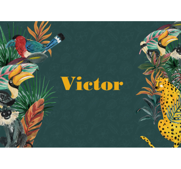 動物 壁画 エキゾチックな野生動物探検 - TENSTICKERS