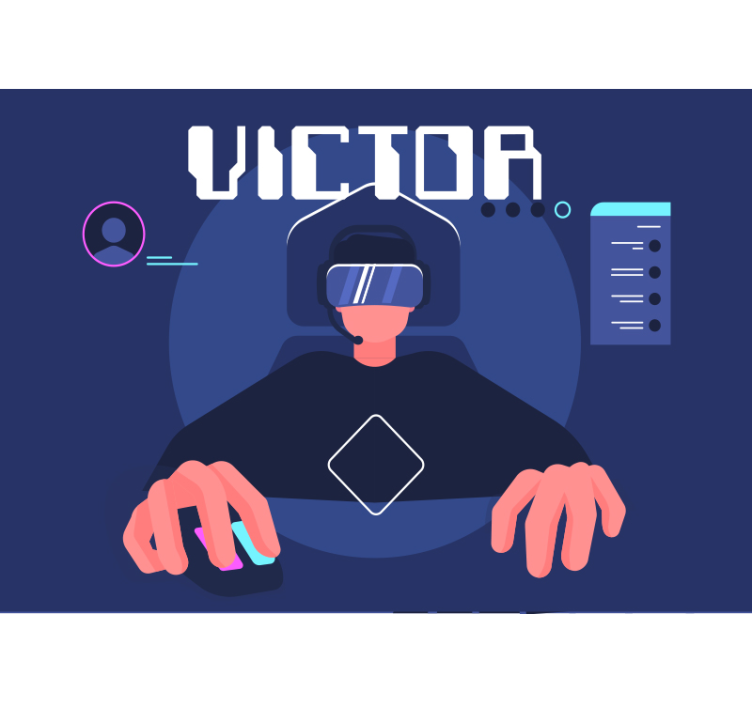 音楽 壁の壁画 ゲームバーチャルリアリティ - TENSTICKERS