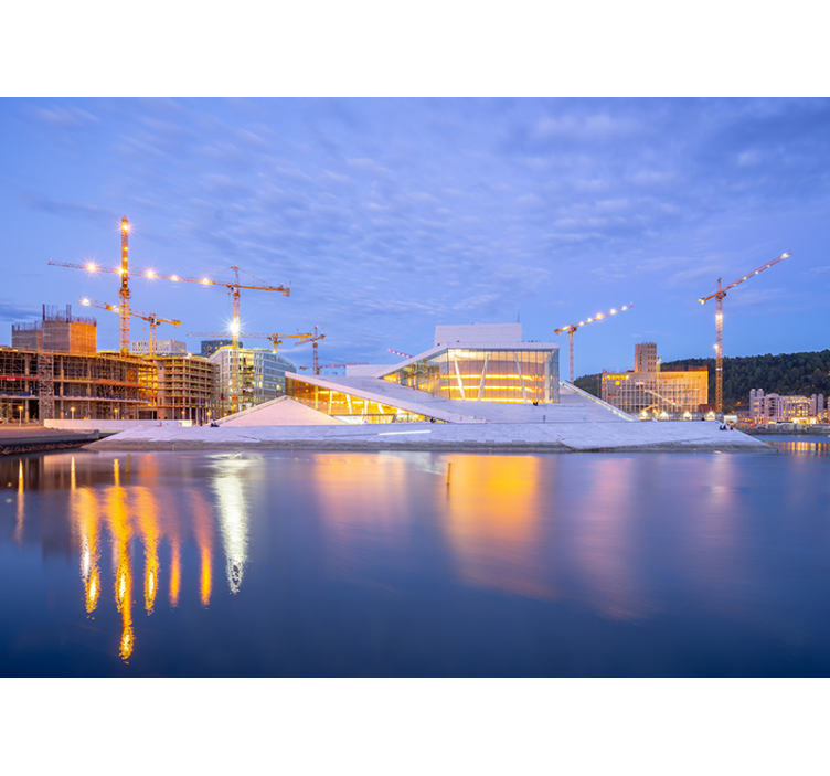 都市と国の壁の壁画現代建築デザイン - TENSTICKERS