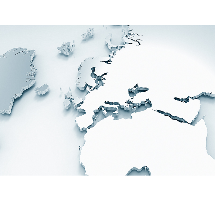 世界 壁画 広範な世界地図 - TENSTICKERS