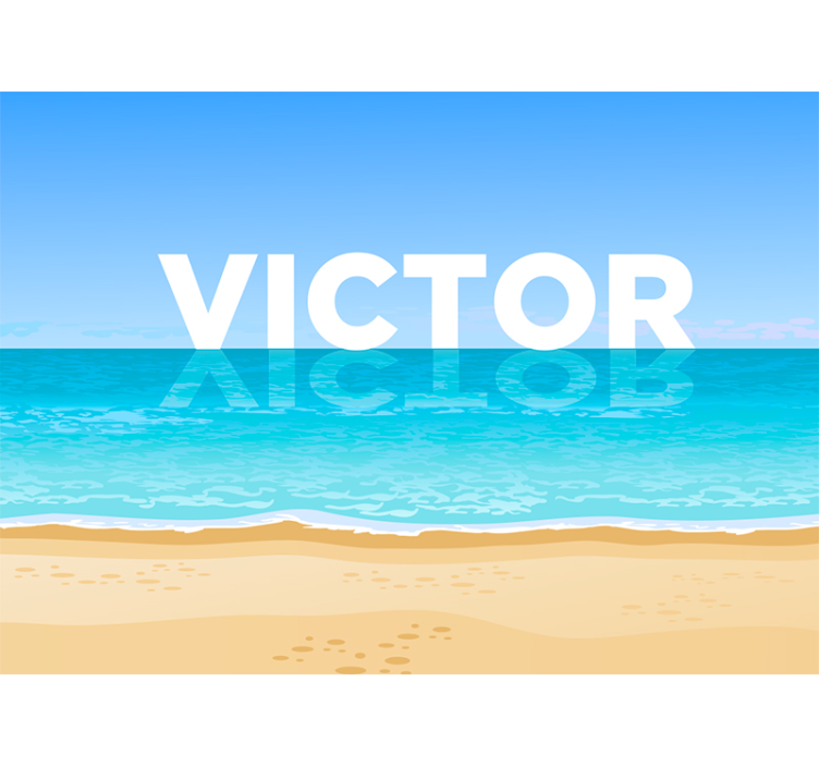 壁画 海 水のあるビーチ - TENSTICKERS