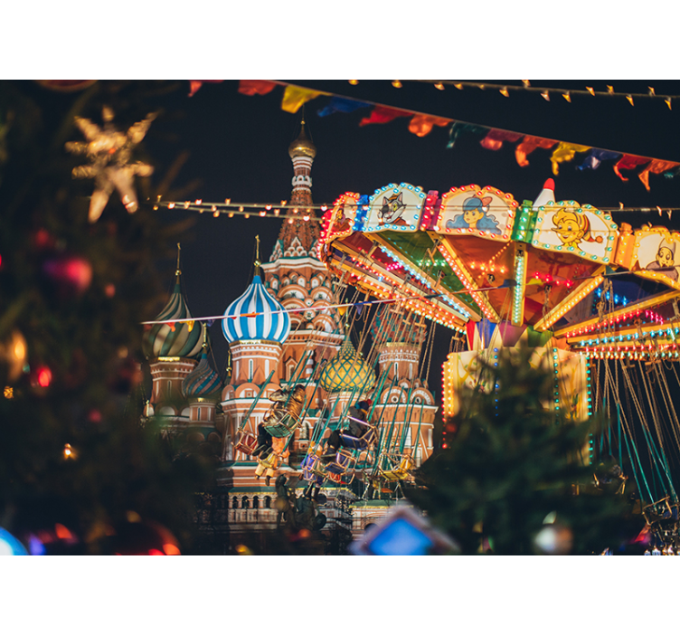 都市と国の壁の壁画 聖ワシリイのカーニバル - TENSTICKERS