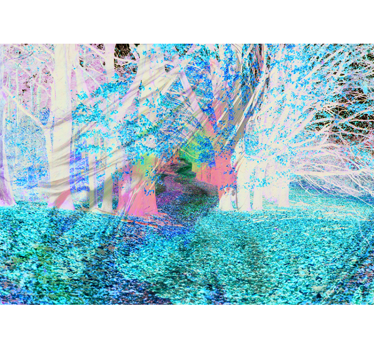 森の壁の壁画秋の小道 - TENSTICKERS