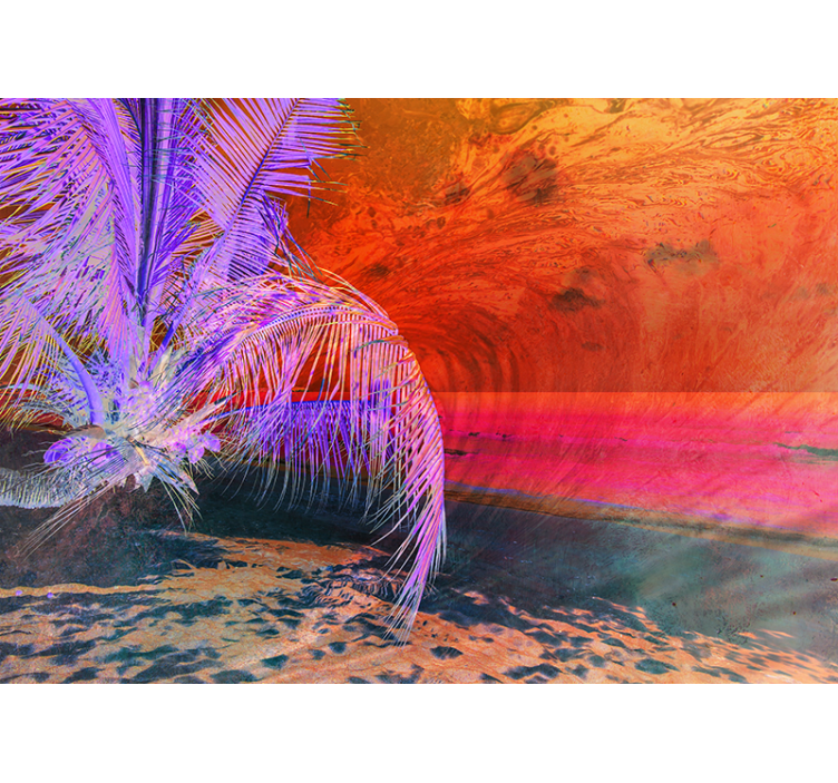 自然 壁画 トロピカルビーチエスケープ - TENSTICKERS