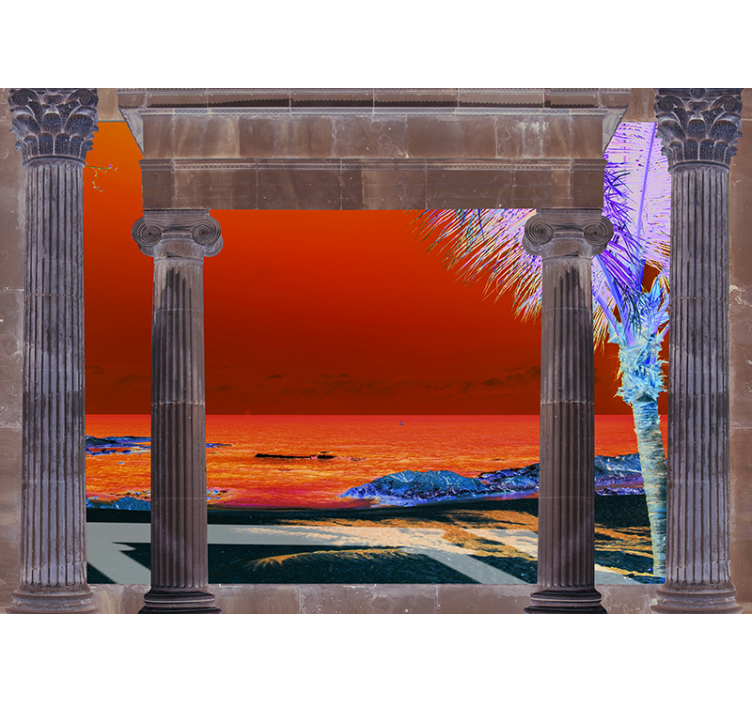 風景壁壁画 熱帯の海岸の景色 - TENSTICKERS