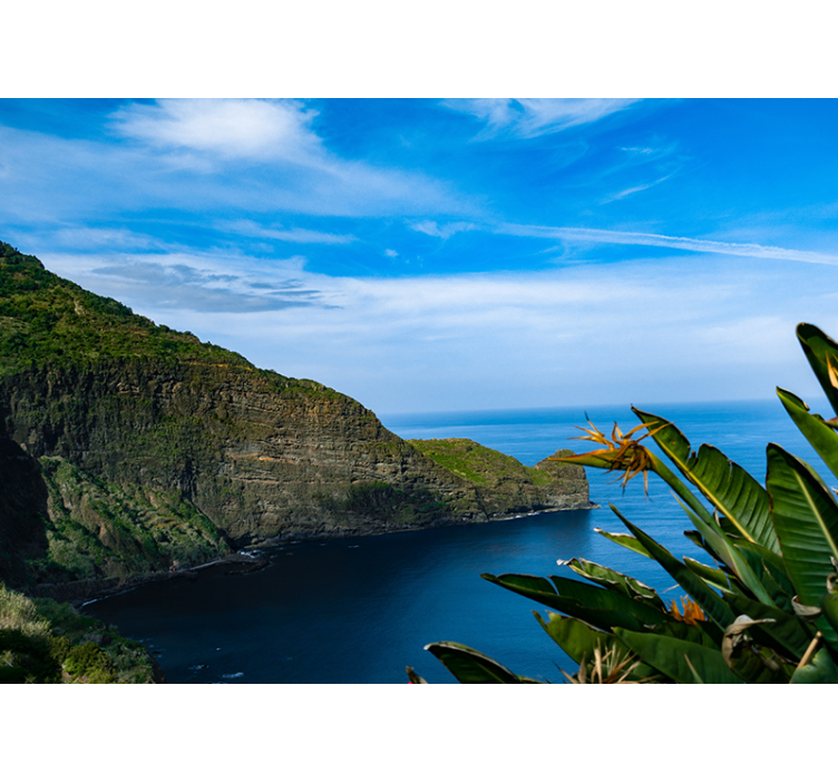 風景壁壁画海辺の山の景色 - TENSTICKERS