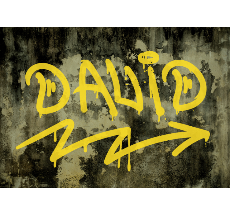 涂鸦 壁画 黄色のストリートアート - TENSTICKERS