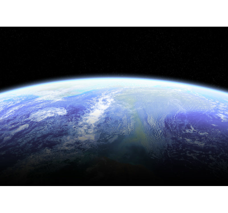 地球空間の壁画の衛星画像 - TENSTICKERS