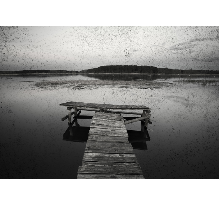 風景壁壁画美しい桟橋の映り込み - TENSTICKERS