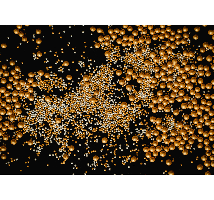 抽象的な壁の壁画ゴールデンスフィアパターン - TENSTICKERS