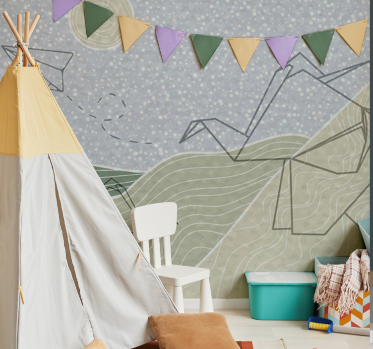 子供の寝室 壁画 ジャパニーズゾウデザイン - TENSTICKERS