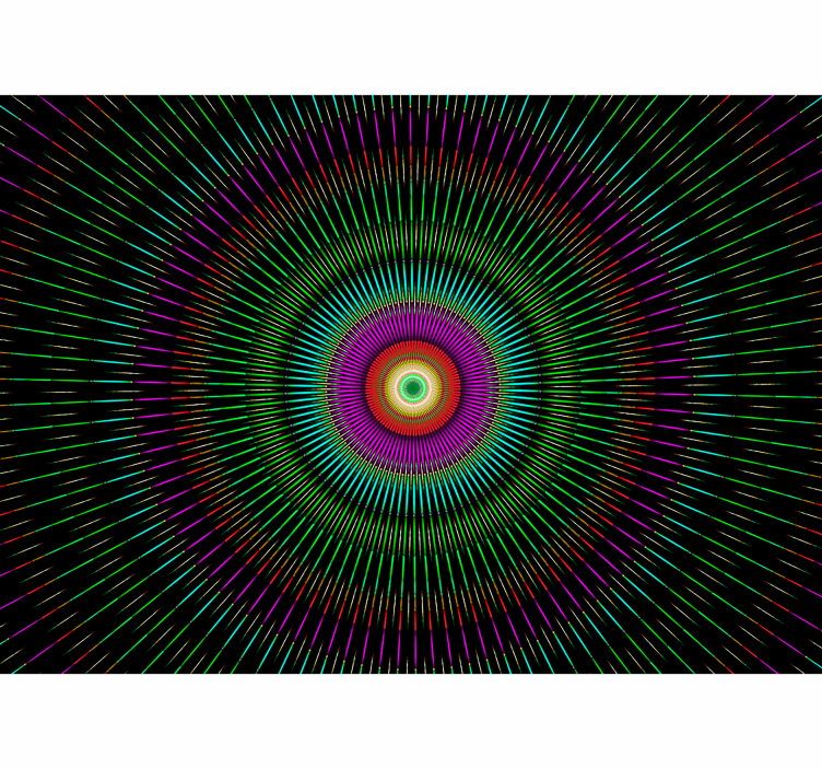 抽象的な壁の壁画 輝く螺旋模様 - TENSTICKERS