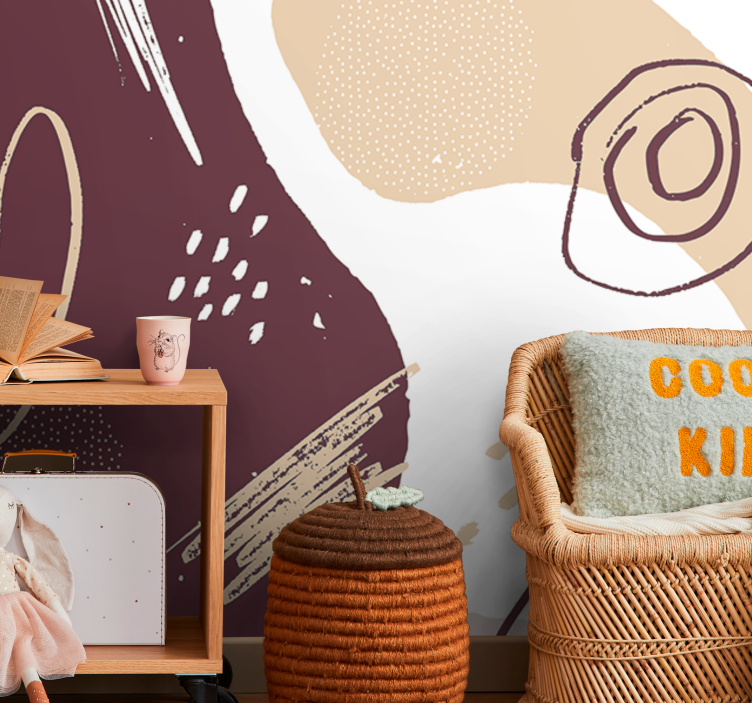 抽象的な壁の壁画幾何学的な形状 - TENSTICKERS