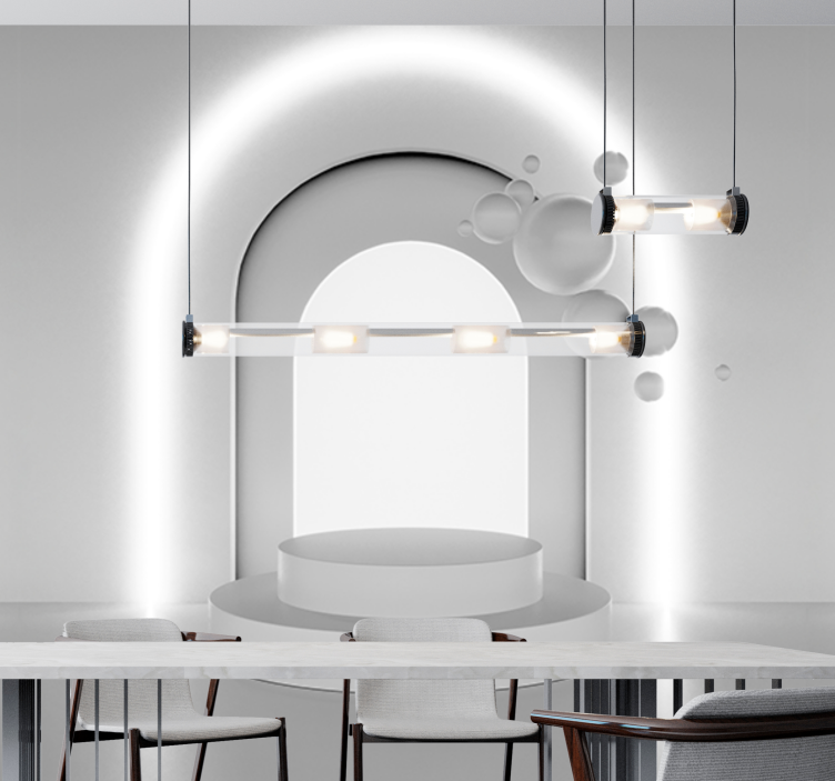 抽象的な壁の壁画幾何学的アーチデザイン - TENSTICKERS