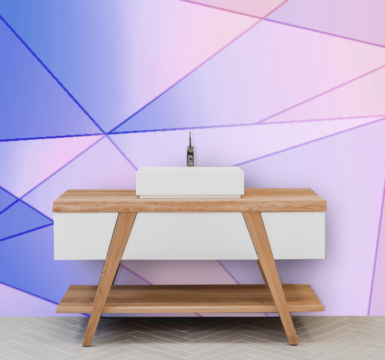 抽象的な壁の壁画幾何学的な色の遊び - TENSTICKERS