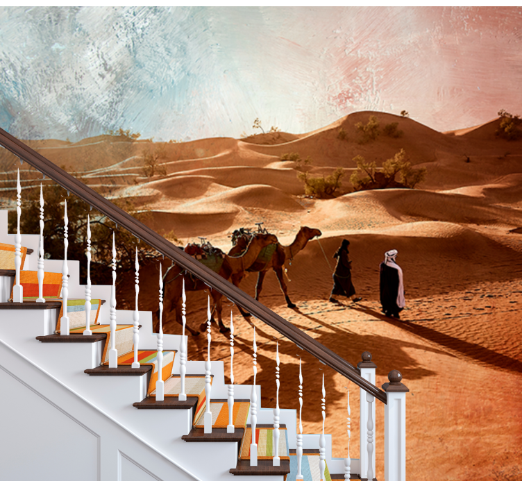 アフリカの砂漠の砂漠の壁の壁画 - TENSTICKERS