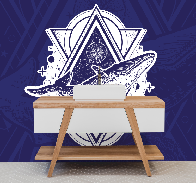 動物 壁画 雄大なクジラのデザイン - TENSTICKERS