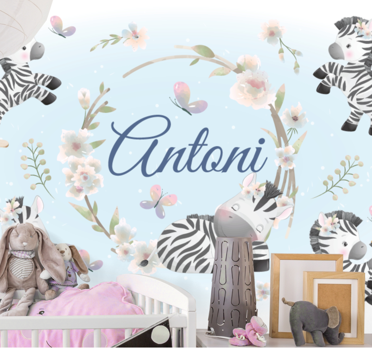 動物 壁画 ゼブラ遊びデザイン - TENSTICKERS