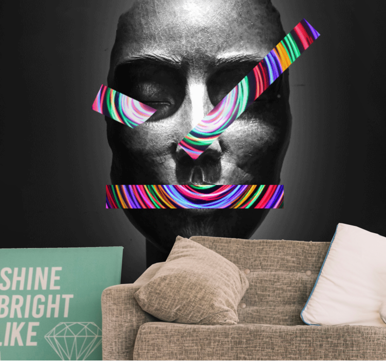 美術 壁紙 抽象的な顔の特徴 - TENSTICKERS