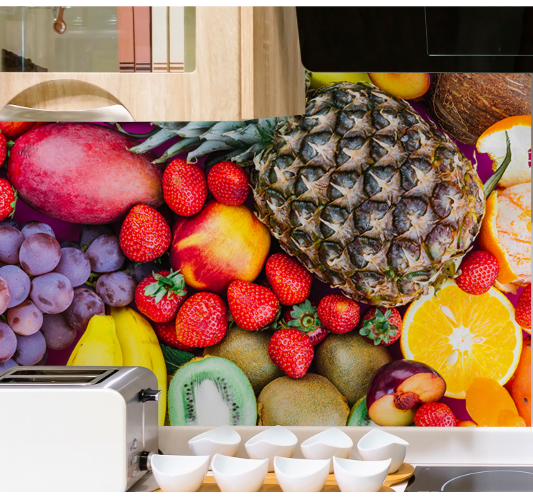 果物の品揃えキッチン壁壁画 - TENSTICKERS
