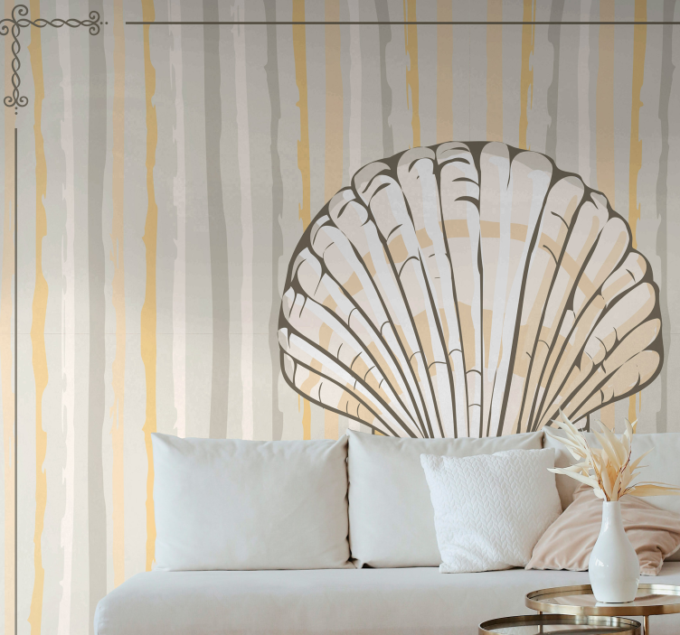 大きな貝殻の動物の壁の壁画 - TENSTICKERS