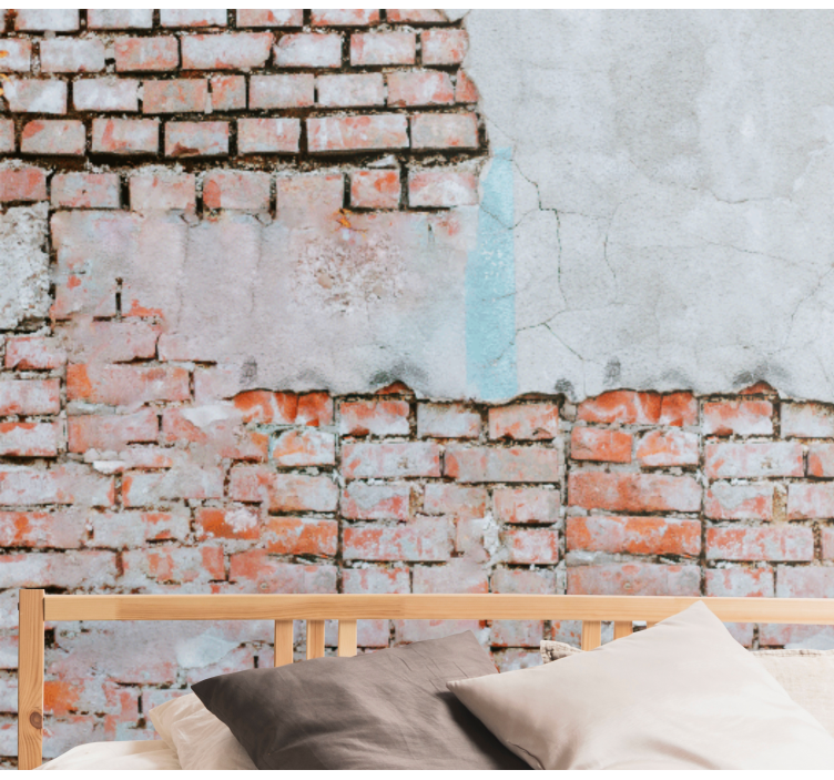 レンガとコンクリートの壁の壁画 - TENSTICKERS