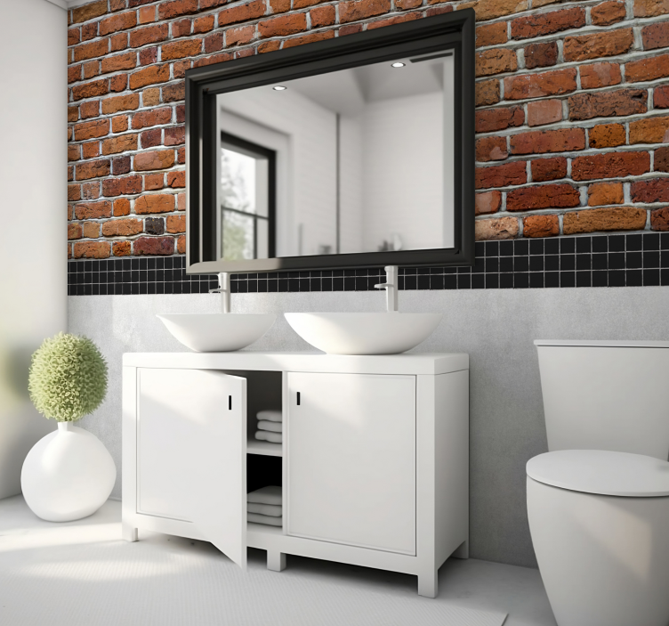 れんが 壁画 レンガとタイルでこのテキストを翻訳してくださいレンガとタイルでこれを建てよう！ - TENSTICKERS