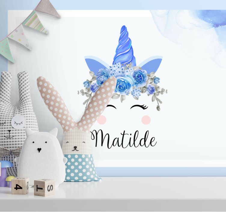 子供の寝室 壁画 かわいいユニコーンのイラスト - TENSTICKERS