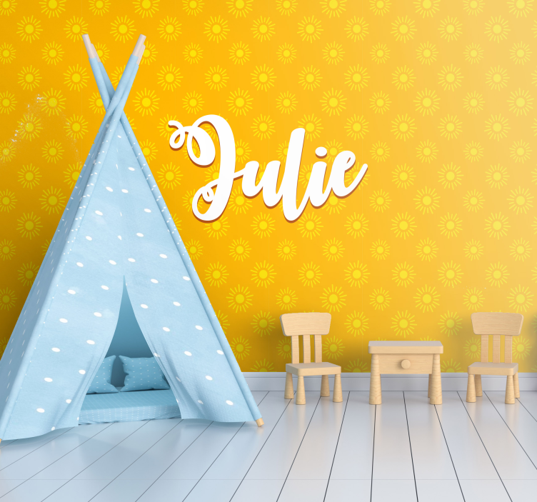 子供の寝室 壁画 ひまわり柄の背景 - TENSTICKERS