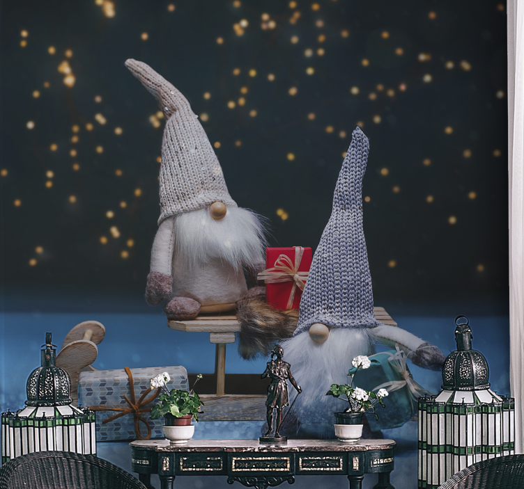 クリスマス 壁画 お祝いのノームの祭り - TENSTICKERS