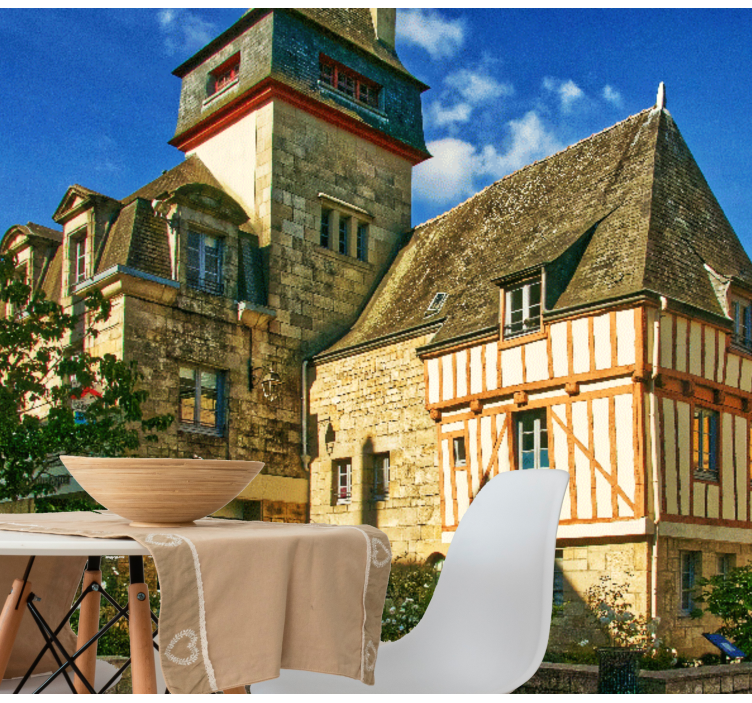 都市と国の壁の壁画 フランスの歴史的建築 - TENSTICKERS