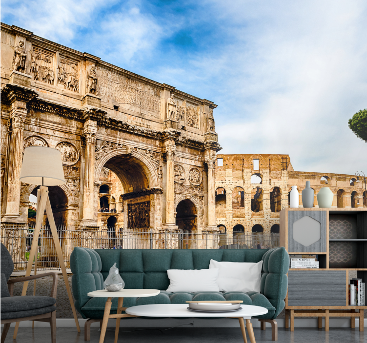 都市と国の壁の壁画ローマの歴史的名所 - TENSTICKERS