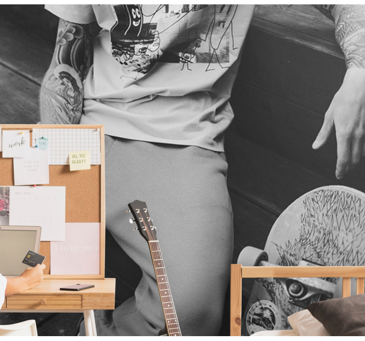 他の都市や国 壁画 スケートボードのアーバンスタイル - TENSTICKERS