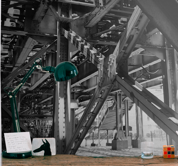 都市と国の壁の壁画都市構造デザイン - TENSTICKERS