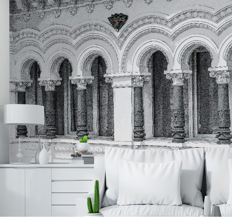 クラシックアート 壁の壁画 建築アーチのディテール - TENSTICKERS