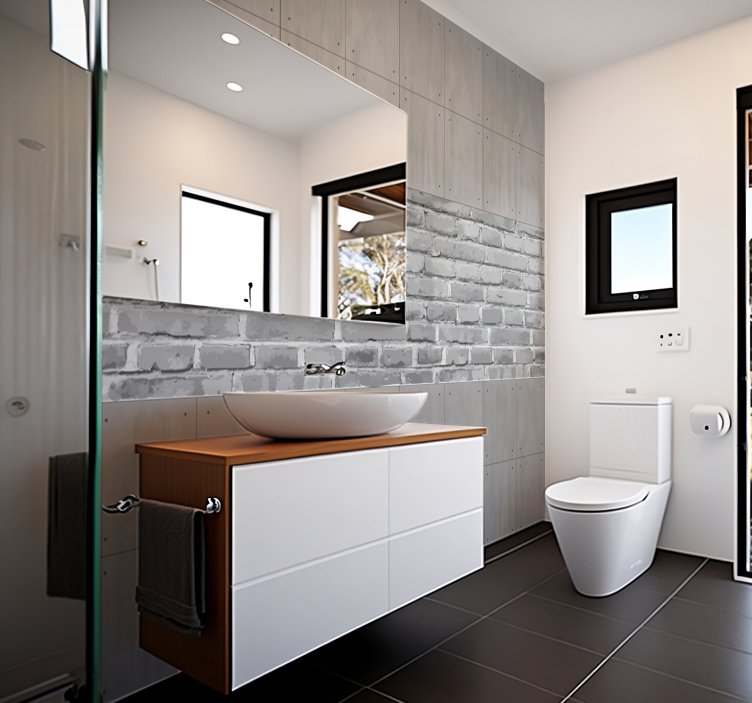 浴室 壁画 コンクリートパネル - TENSTICKERS