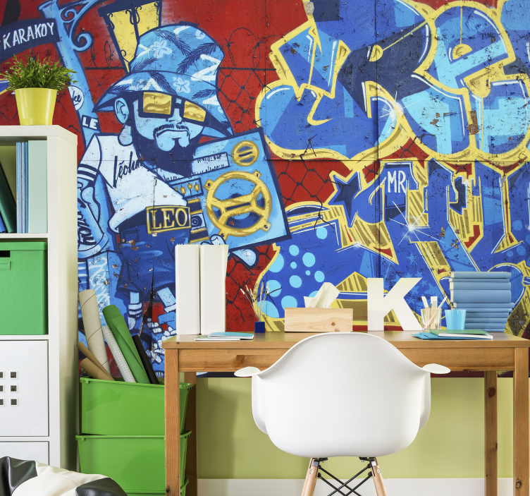 クールなグラフィティアーバンアート壁画 - TENSTICKERS