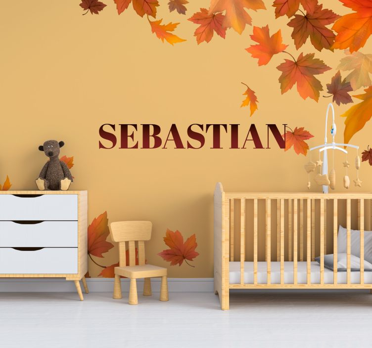 花 柄 壁画 秋の葉のアレンジメント - TENSTICKERS