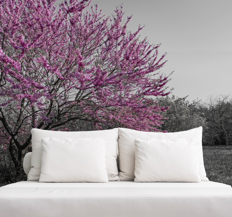 花 柄 壁画 桜の木 - TENSTICKERS