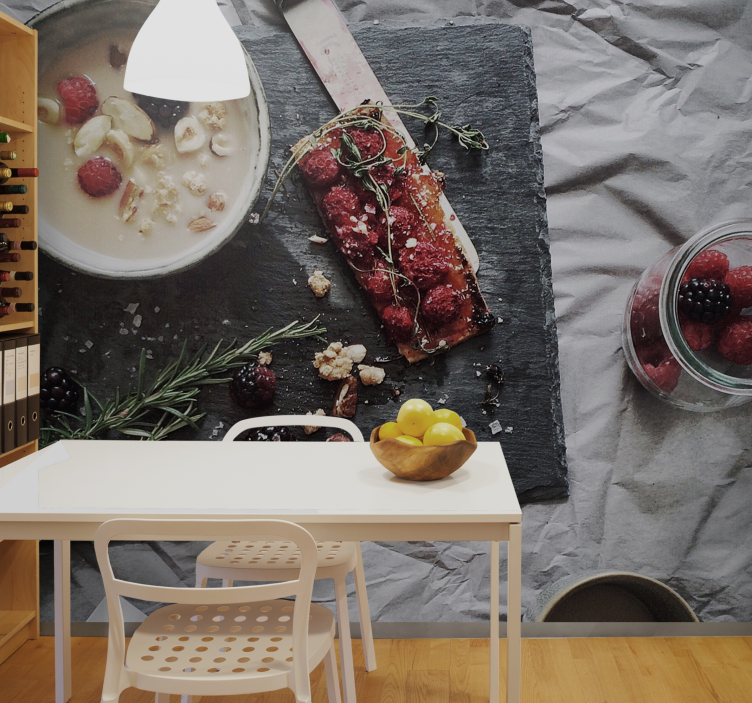 花 柄 壁画 フレッシュベリーディライト - TENSTICKERS