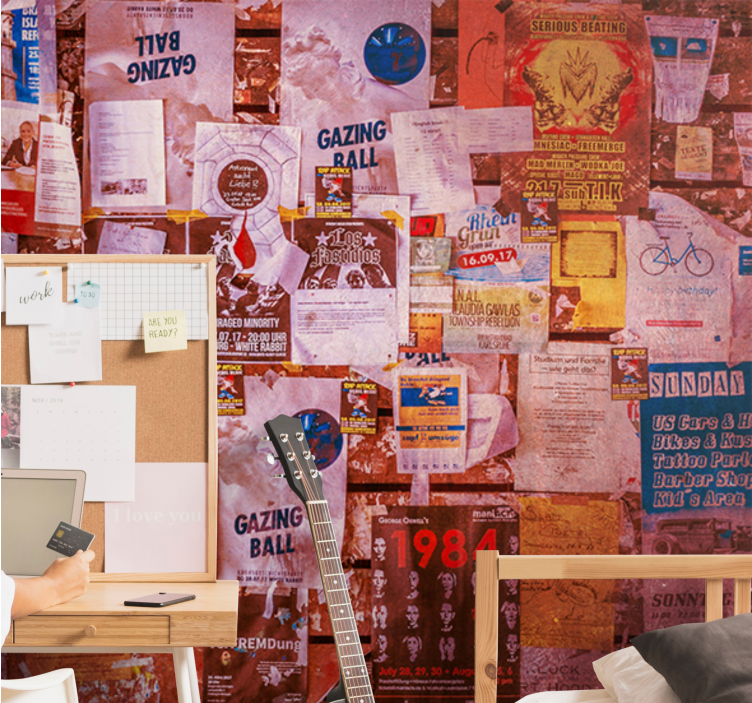 涂鸦 壁画 都市コラージュポスター - TENSTICKERS