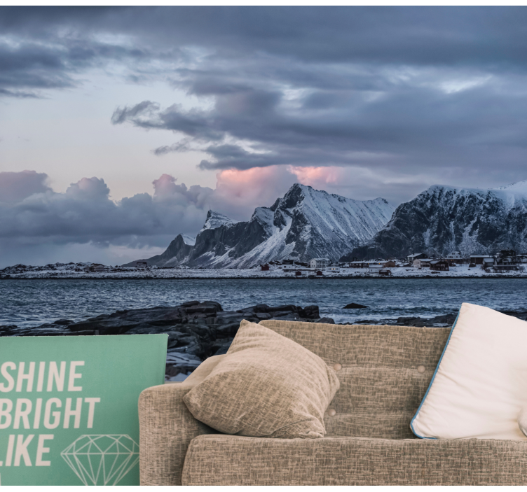 風景壁壁画氷の山頂の頂 - TENSTICKERS