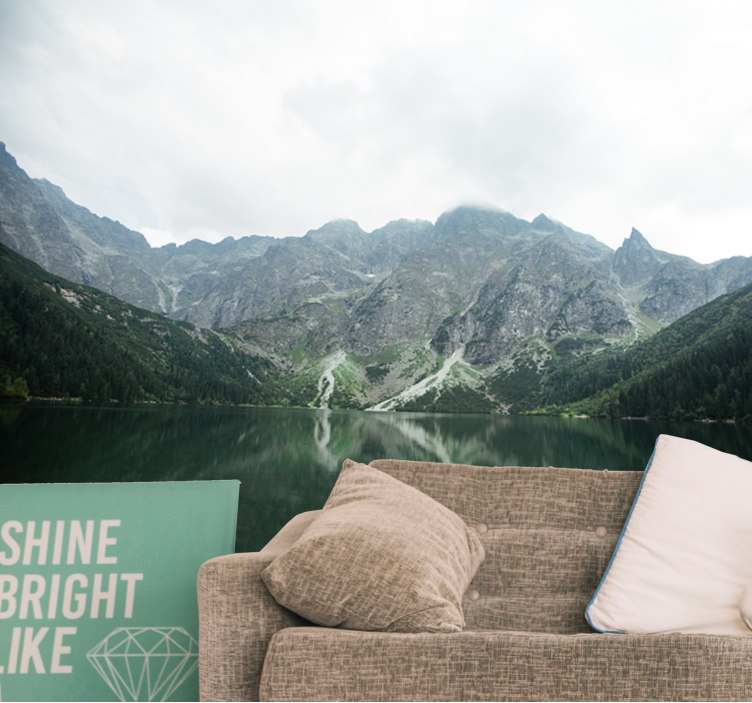 風景壁壁画 壮大な山の反映 - TENSTICKERS