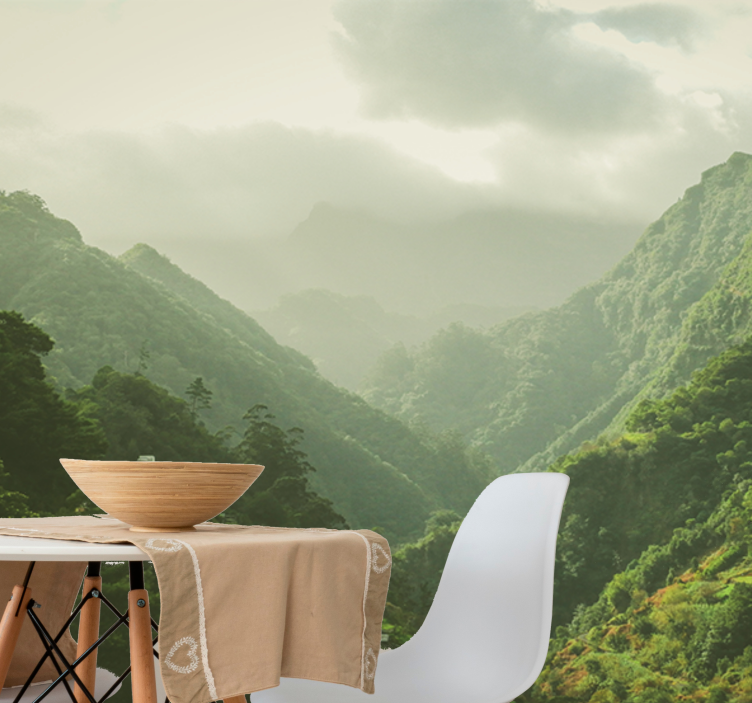 風景壁壁画山谷の風景 - TENSTICKERS