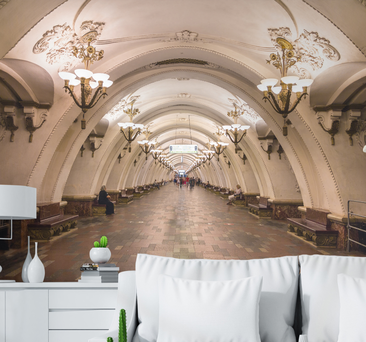 モスクワ地下鉄駅の壁画 - TENSTICKERS