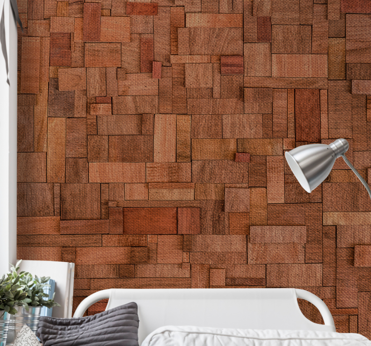 石 壁画 テクスチャーウッドプランク - TENSTICKERS