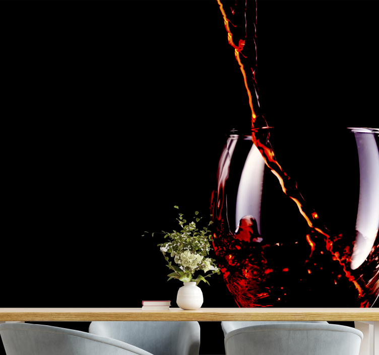 音楽 壁の壁画 流れるワインのしずく - TENSTICKERS